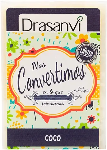 DRASANVI Jabón Natural de Coco| Manos, Cuerpo y Cara | Nutritivo y Refrescante |Ayuda a Reducir las Manchas de la piel | Excelente Antioxidante l Elimina el Exceso de Grasa de la piel l 100 gr  
