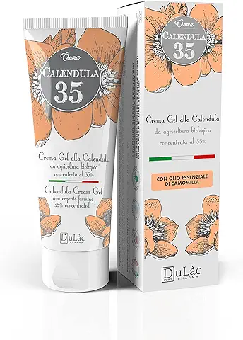 Dulàc Crema Caléndula Ideal como Crema Pañal Bebe y como Crema Cara Bebe, con Caléndula Orgánica 35% Concentrada para Hidratar, Calmar Y Reparar la Delicada Piel de los Niños - Hecho en Italia  