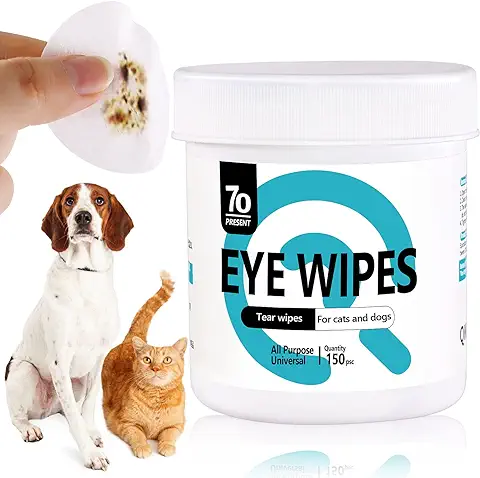 DUNKHADEN Toallitas Higiene para Perro y Gato, 150 Almohadillas de Limpieza de Ojos Naturales para Perros, Hipoalergénica Refresh Sin Alcohol  