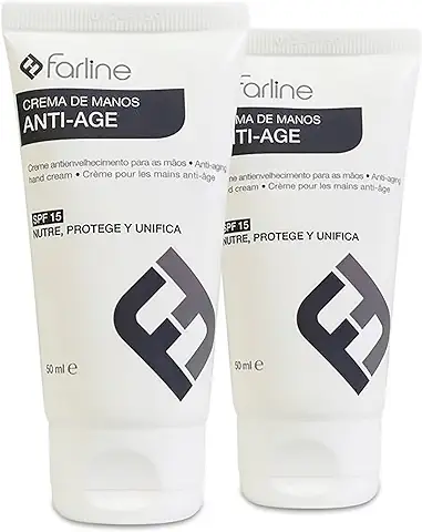 Duplo Farline Crema De Manos Anti-Edad, 2 x 50 ml con Proteccion Solar SPF 15  