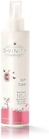 D·Vinity Soft Care - Acondicionador para el Cabello, 200 ml, Pack de 1 Acondicionador 10 en 1, Sin Sulfatos Ni Parabenos, Cabellos Sensibles, Anti Rotura, Sin Aclarado, Apto para Niños  