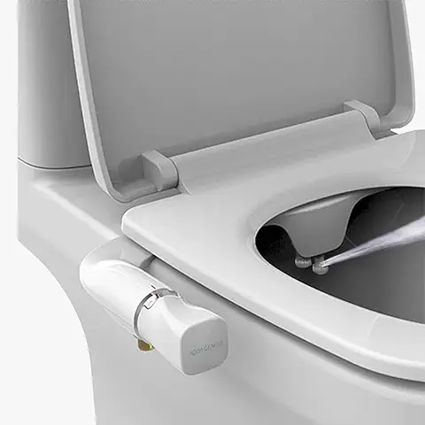 EBIDET AQUAGENIUS – Bidé Accesorio para Inodoro, no Eléctrico, Doble Boquilla Retráctil, Limpieza Delantera y Trasera, Presión Ajustable agua Fría, alta Calidad y Durabilidad, Fácil Instalación  
