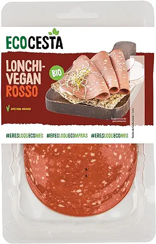 Ecocesta - Lonchas Ecológicas - 100 g - Sabor Salami - Apto para Veganos - No Contiene Huevo, Lactosa ni Leche - Indicada como Alternativa Vegetal a la Carne  