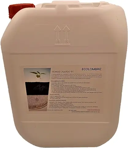 ECOLOMBRIZ Humus Líquido de Lombriz Ecológico SC (SUPER-CONCENTRADO) (5 LITROS)  