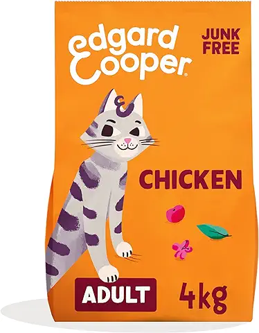 Edgard & Cooper Pienso Gatos Esterilizados o Activos Comida Gatos Adultos Natural Sin Cereales, Fácil de Digerir, Alimentación Sana Sabrosa y Equilibada (Pollo, 4kg)  