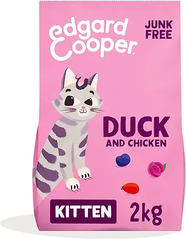 Edgard & Cooper Pienso Gatos Esterilizados o Activos Comida Gatos Gatitos Junior Natural Sin Cereales 2kg Pato & Pollo, Fácil de Digerir, Alimentación Sana Sabrosa y Equilibada  