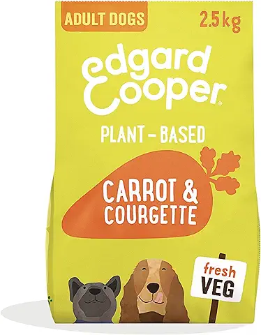 Edgard & Cooper Pienso para Perros Adultos Comida para Perros Seca Natural Sin Gluten Pienso Vegano 2.5kg Zanahoria & Calabacin, Naturalmente Fácil de Digerir, Alimentación Sana Sabrosa y Equilibrada  