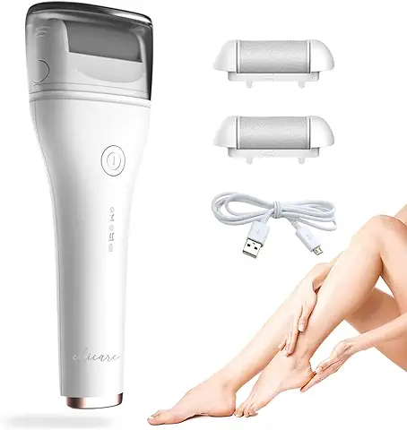 Edicare, Lima Eléctrica para Pies, Pedicura Profesional, para Mujer y Hombre, Ideal para Eliminar y Quitar Durezas, Callos y Piel, Resistente al Agua, Recargable con USB, Cuidado de Pies (Blanco)  