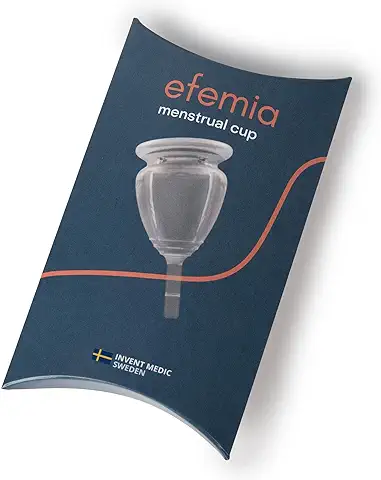 Efemia Copa Menstrual Durante el Período para Mujeres | Silicona Médica | Alternativa Higiénica y Sostenible al Tampón y al Calzoncillo | Incluye Bolsa (30 ml)  