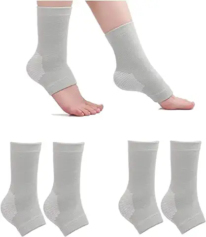 EHOTER Calcetines de Compresión de Bambú, Calcetines Antifatiga de Bambú, Calcetines Calmantes para Aliviar el Dolor de Neuropatía a la hora de Acostarse, Calcetines de Soporte de arco para Fascitis Plantar para Mujeres y Hombres  
