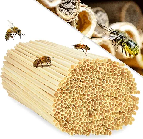 EKKONG 300 Pajitas de Trigo con Ø 3-5mm para Abejas Silvestres, Pajitas de Trigo 100% Ecológicos para Rellenar Hotel de Insectos, casa de Insectos, Colmena o Casita de Abejas y Manualidades (14,5 cm)  