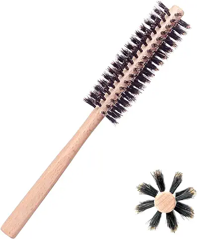 El Cepillo Pequeño Redondo es Adecuado para Mujeres y Hombres. Es Mejor para pelo Fino, Flequillo, Barba, pelo Rizado, pelo Recto y Secador de Pelo.  