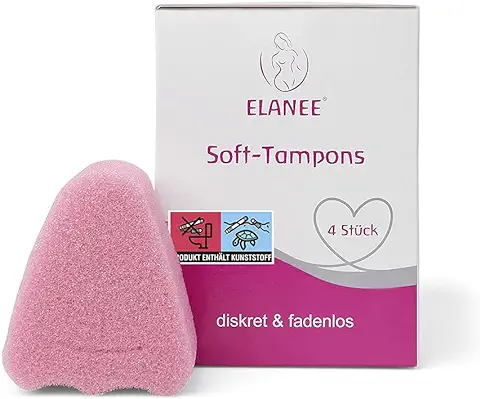 ELANEE Tampones Suaves sin Hilos, Material Suave y Flexible, 4 Unidades (742-V3)  