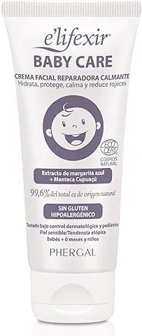 Elifexir Baby Care - Crema Facial Reparadora Calmante para Bebé | Reduce Rojeces y Tirantez | Hidratación y Confort | Hipoalergénica | 99% Ingr. Naturales | Refuerza la Función Barrera - 50ml  