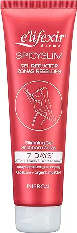 Elifexir Gel Inductor Spicyslim, Crema Reductora Extrema, Óptimo Zonas Rebeldes, Con Mostaza Orgánica y Capsicum Picante, 150ml  