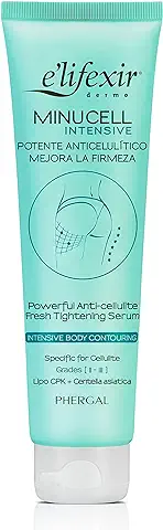Elifexir Minucell Intensive, Sérum Anticelulítico Ultra Potente, Crema Drenante y Reafirmante, Combate Celulitis Resistente de Grado II y III, Reduce Piel de Naranja, Rápida Absorción 150 ml  