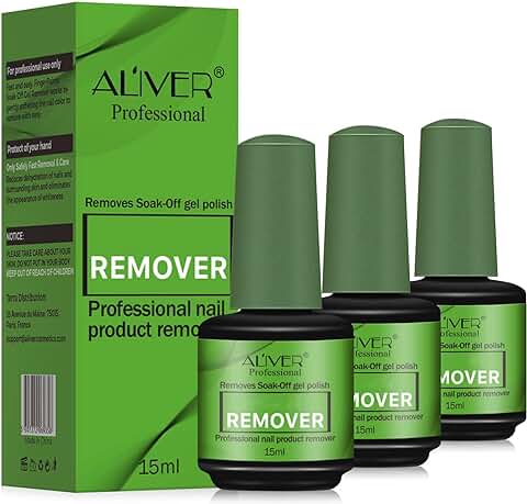 Eliminador de Esmalte de Uñas Profesional Soak Off Magic Remover. Quita Rápida y Fácilmente en gel en 3-5 Minutos (3 Pack)  