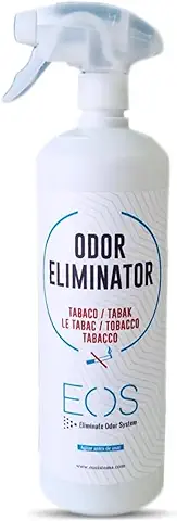 EOS - (1 litro) Elimina olor de tabaco, y humo de forma instantánea. Producto Antitabaco, antiolores especializado en quitar olores en tejidos. Ambientador antitabaco hogar. Absorbe olor.