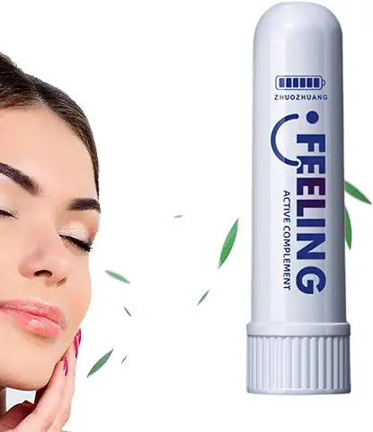 Ereqeip Inhalador Energía - Inhalador Sinusal Bolsillo | Inhalador Energía 1,8 ml para Aliviar Dolores Cabeza, Aumentar el Enfoque y la Energía Mentol, Aceite  