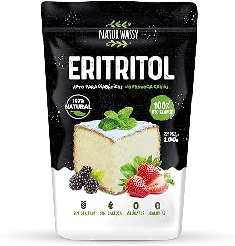 Eritritol | Edulcorante Natural, Sustituto Del Azúcar Con Cero Calorías, 100% Vegano, Apto Diabéticos, Dieta Paleo Y Keto (200Gr)  