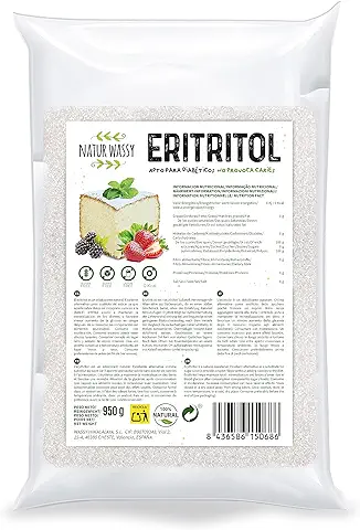 Eritritol | Edulcorante Natural, Sustituto Del Azúcar Zero Calorías, Endulzante KETO Premium. 100% Vegano, Apto Diabéticos Y Dietas, NO Caries, En Bolsa  