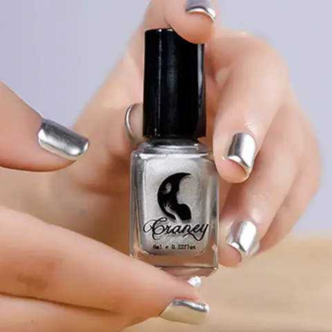 Esmalte de Uñas de 6 ml, Efecto Espejo Metálico Cromado Sexy, Herramienta de Manicura para uso Profesional, Color Acero  