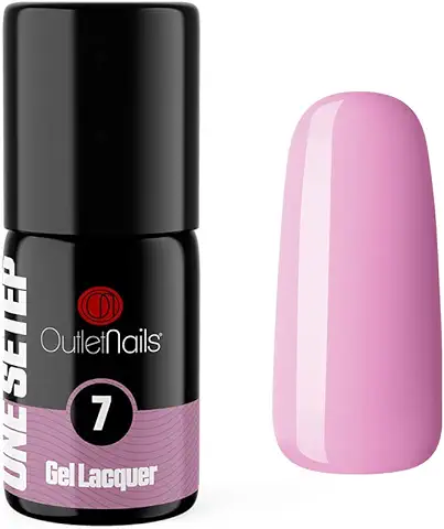 Esmalte Semipermanente Todo en Uno | 7ml | One Step | Vengan | Cruelty Free | Marca Outlet Nails | Manicura | Uñas de Gel (Rosa)  