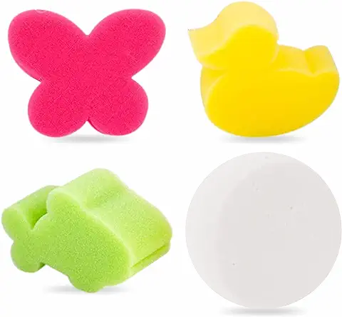 Esponja de Baño para Bebés Recién Nacidos, Niños Pequeños, Masaje Natural para Limpiar el Baño, Lavado, Cómodo Exfoliante para Lavado Corporal, Cuidado Sostenible (color Surtido)  