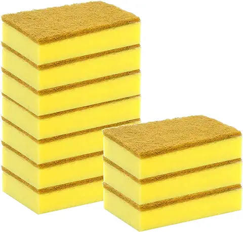 Esponja Natural – Esponjas de Lavado Ecológicas, Esponjas de Producto de Limpieza para el Hogar, Esponja de Celulosa 100% Biodegradable Antiarañazos, Paquete de 10  