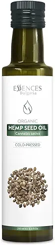 Essences Bulgaria Aceite de Semilla de Cáñamo Orgánico 250ml| Aceite 100% Natural Prensado en Frío | Calidad Extra Premium | Rico en Omegas | Ensaladas | Sin Aditivos ni Conservantes |Sin OMG | Vegano  