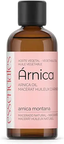 Essenciales - Aceite Vegetal Natural de Árnica BIO, Certificado ECOLÓGICO, 100 ml | Aceite Vegetal Arnica Montana  