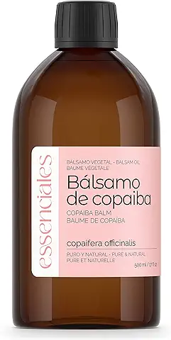 Essenciales - Bálsamo de Copaiba, 100% PURA, 500 ml | Oleoresina Natural para Aliviar y Reprar Eczemas y Psoriasis, Piel Seca  