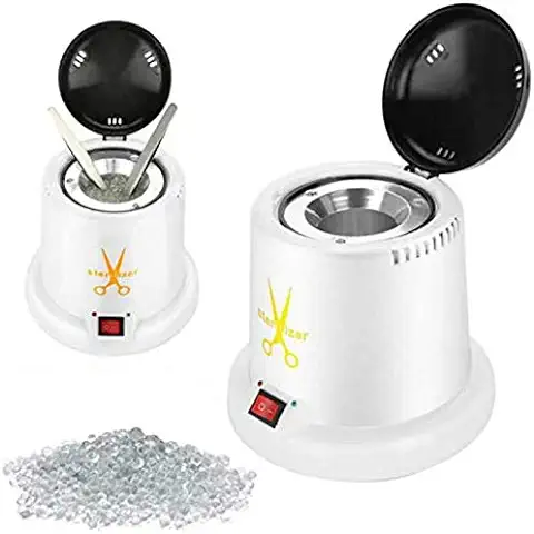 Esterizador Cuarzo Esterilizador 100W con Bolas de Cuarzo Limpieza a 250 Grados para Peluqueria y Estetica Manicura y Pedicura (Blanco)  