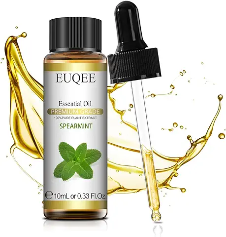 EUQEE Aceites Esenciales Menta Verde 10ml, 100% Puros Menta Verde Aceite Esencial Naturales, Aromaterapia Aceites Esenciales para Humidificador, Difusor, Relajación  