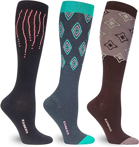 Eureka Compresion Medias y Calcetines de Compresión Mujer y Hombre Hechos de Algodón Diseñados en España con Modelos Originales Mejoran la Circulación y Previenen Várices  