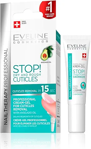 Eveline Cosmetics Nail Therapy Express Gel Removedor Instantáneo de Cutículas de 15 Segundos | 12ml | Acondicionador Fortalecedor de Uñas | Uñas Fuertes Hidratadas Suaves | con Aceite de Aguacate  