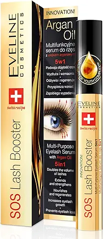 Eveline Cosmetics SOS Lash Booster Sérum para Pestañas 5 en 1 | 10ML | Suero de Crecimiento de Pestañas | Refuerzo de Pestañas de Doble Volumen | Acondicionador Fortalecedor y Espesante  