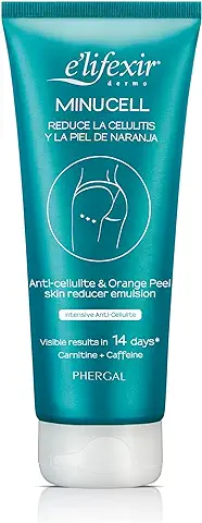 E'LIFEXIR Minucell, Crema Anticelulítica, Tensa Y Remodela El Contorno Corporal, Reduce Celulitis Y Piel De Naranja, Hidratante + Reafirmante, 200 Ml  