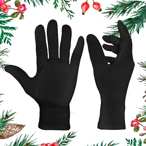 EXBRIECO Guantes de Algodón 100%, Complemento de Disfraz, Protección Piel Seca o Eczemas, Tratamiento de Hidratación, Cuidado de Manos, Reutilizables y Cómodos, para Disfraz, Camarero, Eventos.  