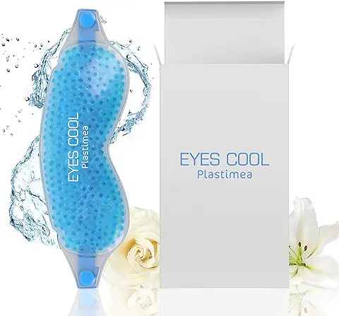 Eyes Cool ✦ Mascara de gel Relajante para los ojos - Terapia de Frío/calor - Combate Hinchazón, Dolor de Cabeza, Bolsas, Ojeras, y Ayuda a Dormir. - Reutilizable, para una piel Tersa y Suave.  