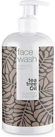 Face Wash de Australian Bodycare 500 ml | Limpiador Facial con Aceite de árbol del té, para piel Grasa, con Espinillas y Acné |Aceite Natural de árbol del té Australiano con 100% puro  
