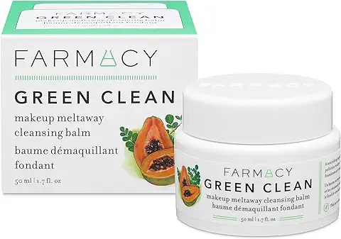 Farmacy Desmaquillador Natural - Verde Limpio Maquillaje Meltaway Limpieza Bálsamo Cosmético - Tamaño de Viaje 1.7 oz  