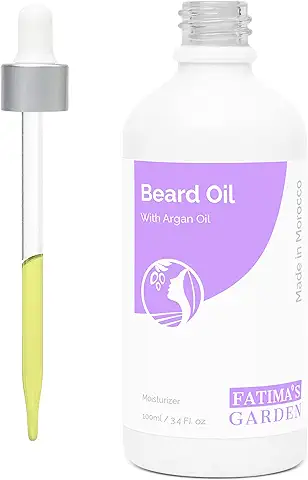 Fatima's Garden Aceite para Barba con Argán Orgánico - Nutre, Hidrata, Suaviza - 100ml  