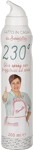 FATTO IN CASA DA BENEDETTA Aceite de Oliva Virgen Extra en Spray (200 ml) para Air Fryer - Mezcla de Aceites 100% Natural sin Aditivos ni Conservantes para dar Sabor a los Alimentos sin Añadir peso  
