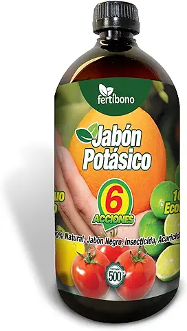 FERTIBONO Jabon Potasico, Ultra Concentrado - (500ml) - El Más Eficaz 100% Natural y Residuo Cero Insecticida para Plantas, Potente Contra Pulgón FERTIBONO Jabon Potasico, Ultra Concentrado - (500ml) - El Más Eficaz 100% Natural y Residuo Cero Insecticida para Plantas, Potente Contra Pulgón