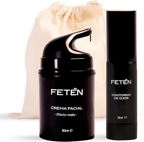 FETEN - Contorno de Ojos y Crema Antiarrugas Hombre Cara - Antiojeras Hombre - Crema Hidratante Facial Hombre - Crema Facial Antiedad - Contorno de Ojos Hombre - Contorno Ojos  