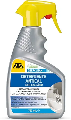 FILA Surface Care Solutions, DEEPCLEAN, Spray Antical para el Bagno, Limpia y Recupera el Brillo de Grifos, Sanitarios y Superficies de Baño y Ducha. per il Bagno, 750ml  