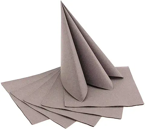 Finemark 50 Servilletas de Toffee Toffee de 40 x 40 cm, Similares a la tela para Doblar, Capuchino, Boda, Cumpleaños, Cenas, Servilletas para la boca Biodegradables  