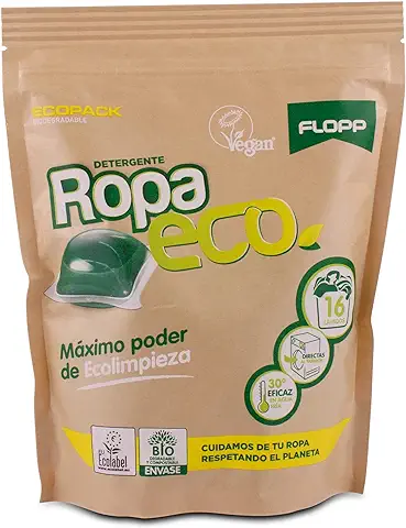 FLOPP Detergente Máquina ropa eco en Cápsulas 16 uds  