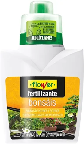 Flower - Fertilizante Líquido para Bonsáis 300 ml, Asimilación Óptima de Nutrientes con Aminoácidos Naturales, Ideal para Interior y Exterior, Tamaño: 9.3x6.2x15.2 cm  